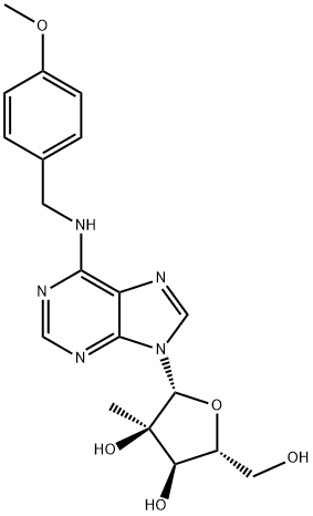 N6-(4-Methoxybenzyl)-2'-C-methyl adenosine Structure