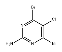 2-Pyrimidinamine, 4,6-dibromo-5-chloro- 化学構造式