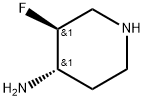 4-Piperidinamine, 3-fluoro-, (3R,4R)-rel- Struktur