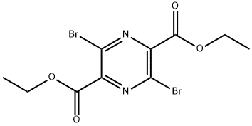 2,5-Pyrazinedicarboxylic acid, 3,6-dibromo-, 2,5-diethyl ester Struktur