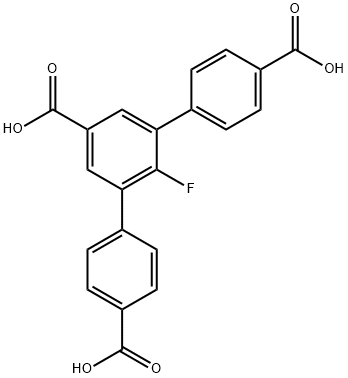 2'-fluoro-[1,1':3',1''-terphenyl]-4,4'',5'-tricarboxylic acid Structure