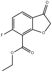 ethyl 6-fluoro-3-oxo-2,3-dihydrobenzofuran-7-carboxylate Structure