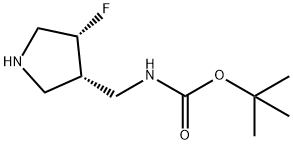 Carbamic acid, N-[[(3S,4R)-4-fluoro-3-pyrrolidinyl]methyl]-, 1,1-dimethylethyl ester|((3S,4R)-4-氟吡咯烷-3-基)甲基)氨基甲酸叔丁酯