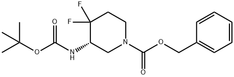 tert-butyl (S)-1-((benzyloxy)carbonyl)-4,4-difluoropiperidin-3-ylcarbamate,2306246-23-9,结构式