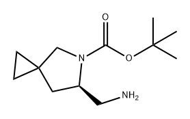 5-Azaspiro[2.4]heptane-5-carboxylic acid, 6-(aminomethyl)-, 1,1-dimethylethyl ester, (6R)- 结构式