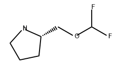 Pyrrolidine, 2-[(difluoromethoxy)methyl]-, (2S)- Structure