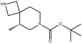 2,7-Diazaspiro[3.5]nonane-7-carboxylic acid, 5-methyl-, 1,1-dimethylethyl ester, (5R)- Struktur