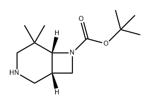 3,7-Diazabicyclo[4.2.0]octane-7-carboxylic acid, 5,5-dimethyl-, 1,1-dimethylethyl ester, (1S,6R)- Structure