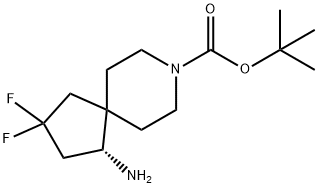 8-Azaspiro[4.5]decane-8-carboxylic acid, 1-amino-3,3-difluoro-, 1,1-dimethylethyl ester, (1R)- Struktur
