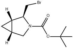 3-Azabicyclo[3.1.0]hexane-3-carboxylic acid, 2-(bromomethyl)-, 1,1-dimethylethyl ester, (1S,2S,5R)- Struktur