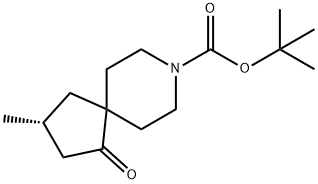 8-Azaspiro[4.5]decane-8-carboxylic acid, 3-methyl-1-oxo-, 1,1-dimethylethyl ester, (3R)- Structure