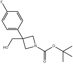 1-BOC-3-(4-氟苯基)-3-(羟甲基)氮杂环丁烷,2306262-31-5,结构式