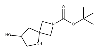 2,5-Diazaspiro[3.4]octane-2-carboxylic acid, 7-hydroxy-, 1,1-dimethylethyl ester Struktur