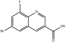 6-溴-8-氟喹啉-3-羧酸 结构式