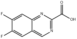 6,7-difluoroquinazoline-2-carboxylic acid 化学構造式