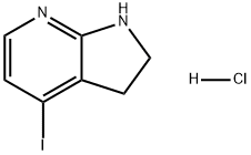 1H-Pyrrolo[2,3-b]pyridine, 2,3-dihydro-4-iodo-, hydrochloride (1:1) Struktur