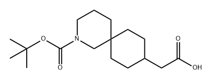 2-Azaspiro[5.5]undecane-9-acetic acid, 2-[(1,1-dimethylethoxy)carbonyl]- Struktur