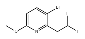 Pyridine, 3-bromo-2-(2,2-difluoroethyl)-6-methoxy- Struktur