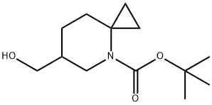 4-Azaspiro[2.5]octane-4-carboxylic acid, 6-(hydroxymethyl)-, 1,1-dimethylethyl ester Structure