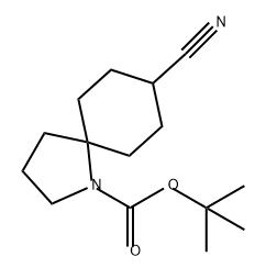 1-Azaspiro[4.5]decane-1-carboxylic acid, 8-cyano-, 1,1-dimethylethyl ester 结构式