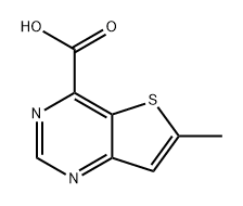 Thieno[3,2-d]pyrimidine-4-carboxylic acid, 6-methyl- 化学構造式