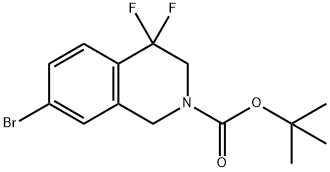 2(1H)-Isoquinolinecarboxylic acid, 7-bromo-4,4-difluoro-3,4-dihydro-, 1,1-dimethylethyl ester Structure