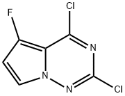 Pyrrolo[2,1-f][1,2,4]triazine, 2,4-dichloro-5-fluoro- Struktur