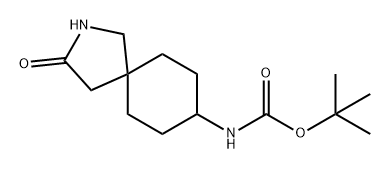 Carbamic acid, N-(3-oxo-2-azaspiro[4.5]dec-8-yl)-, 1,1-dimethylethyl ester 结构式