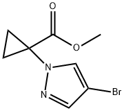 Cyclopropanecarboxylic acid, 1-(4-bromo-1H-pyrazol-1-yl)-, methyl ester Structure
