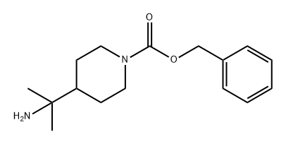 1-Piperidinecarboxylic acid, 4-(1-amino-1-methylethyl)-, phenylmethyl ester Struktur