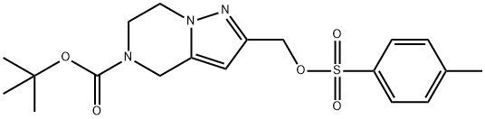 2-(对甲苯磺酰氧基甲基)-6,7-二氢-4H-吡唑并[1,5-A]吡嗪-5-羧酸叔丁酯, 2306274-60-0, 结构式