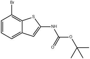 tert-Butyl N-(7-bromo-1-benzothiophen-2-yl)carbamate 结构式