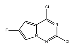 Pyrrolo[2,1-f][1,2,4]triazine, 2,4-dichloro-6-fluoro- Struktur