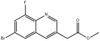 2-(6-溴-8-氟-3-喹啉基)乙酸甲酯, 2306276-87-7, 结构式