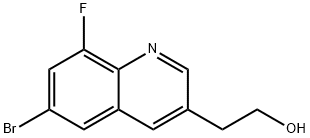2-(6-bromo-8-fluoro-3-quinolyl)ethanol Struktur