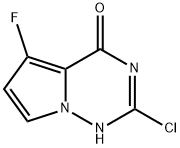 Pyrrolo[2,1-f][1,2,4]triazin-4(1H)-one, 2-chloro-5-fluoro- 化学構造式