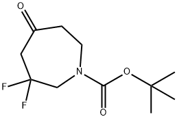 1H-Azepine-1-carboxylic acid, 3,3-difluorohexahydro-5-oxo-, 1,1-dimethylethyl ester Structure