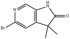2H-Pyrrolo[2,3-c]pyridin-2-one, 5-bromo-1,3-dihydro-3,3-dimethyl- Struktur