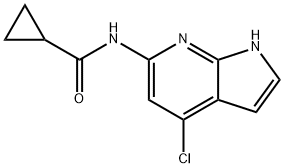 N-(4-CHLORO-1H-PYRROLO[2,3-B]PYRIDIN-6-YL)CYCLOPROPANECARBOXAMIDE 结构式