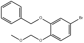 Benzene, 4-bromo-1-(methoxymethoxy)-2-(phenylmethoxy)- Struktur