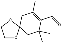 1,4-Dioxaspiro[4.5]dec-7-ene-8-carboxaldehyde, 7,9,9-trimethyl- 结构式