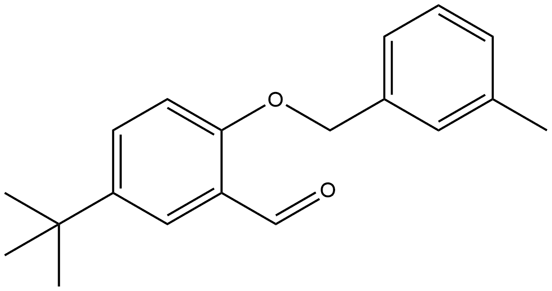 5-(1,1-Dimethylethyl)-2-[(3-methylphenyl)methoxy]benzaldehyde Structure