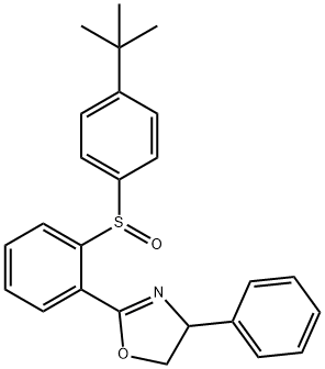 2-(2-((4-(tert-Butyl)phenyl)sulfinyl)phenyl)-4-phenyl-4,5-dihydrooxazole Structure