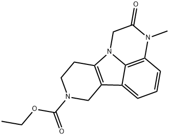 1H-Pyrido[3',4':4,5]pyrrolo[1,2,3-de]quinoxaline-8(7H)-carboxylic acid, 2,3,9,10-tetrahydro-3-methyl-2-oxo-, ethyl ester Structure