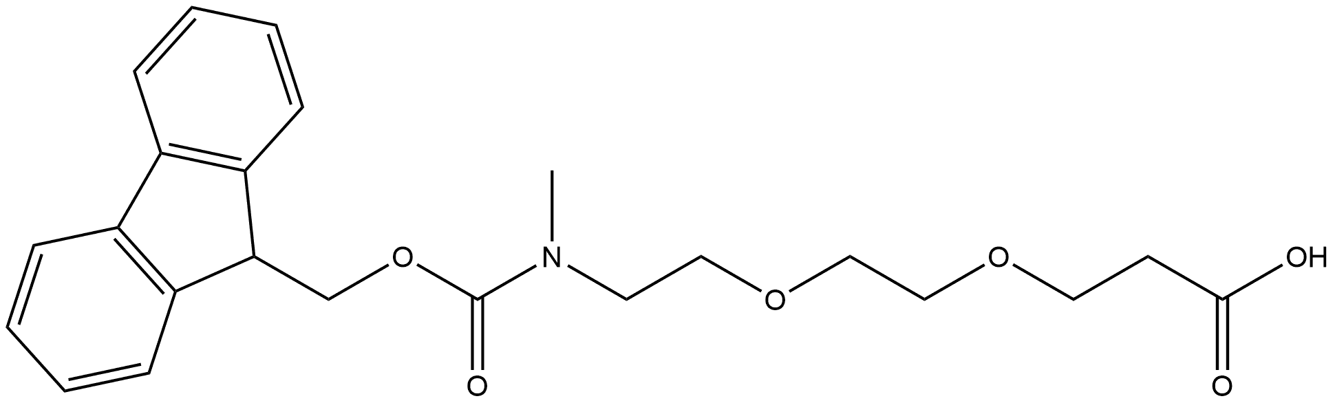 Fmoc-NMe-PEG2-acid Structure