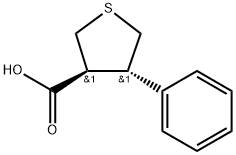 3-Thiophenecarboxylic acid, tetrahydro-4-phenyl-, (3R,4R)-rel- Structure