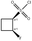 Cyclobutanesulfonyl chloride, 2-fluoro-, (1R,2S)-rel- Structure