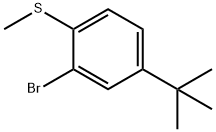 Benzene, 2-bromo-4-(1,1-dimethylethyl)-1-(methylthio)- Struktur