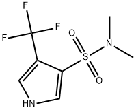 N,N-Dimethyl-4-(trifluoromethyl)-1H-pyrrole-3-sulfonamide 化学構造式