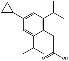 Benzeneacetic acid, 4-cyclopropyl-2,6-bis(1-methylethyl)- Structure